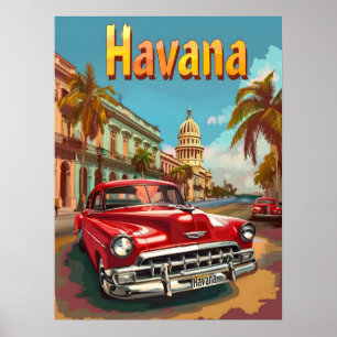 Poster Havana Dreams : Croisière en voiture d'époque