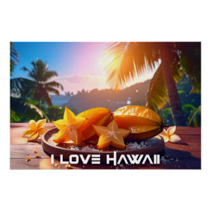 POSTER HAWAÏ - J'AIME HAWAÏ