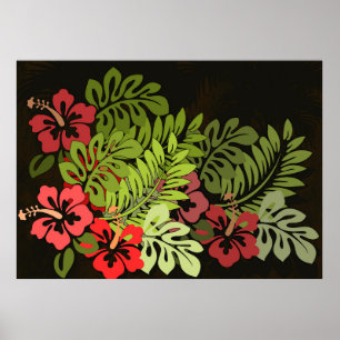 Poster Hawaii Aloha Flower Art Print