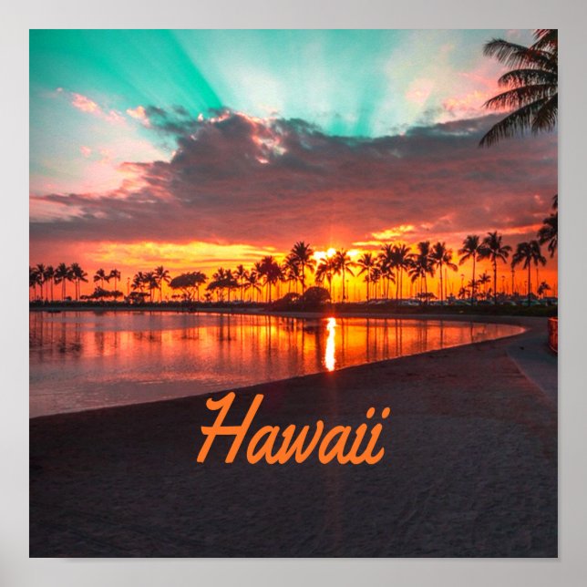 Poster Hawaii Beach Hawaii Îles Hawaii (Devant)