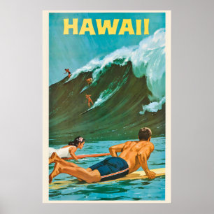 Poster Hawaii États-Unis d'Amérique Voyage Vintage