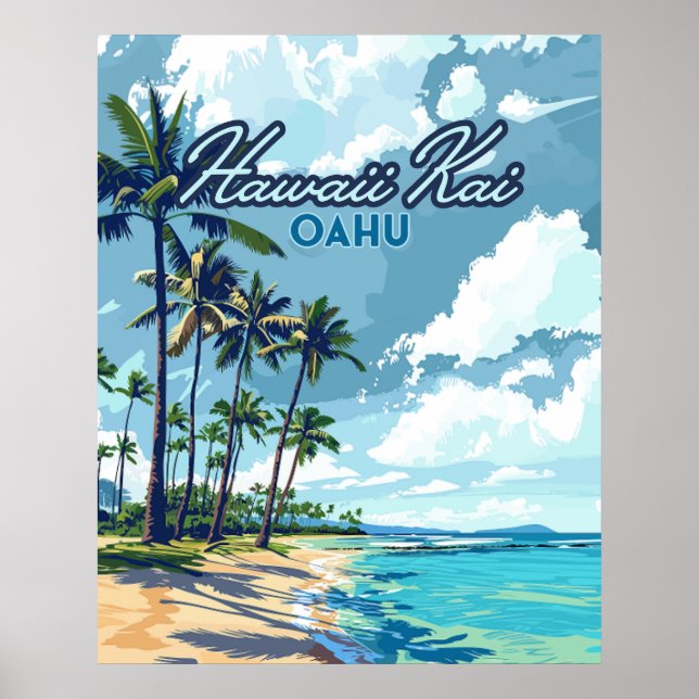Poster Hawaii Kai Honolulu Oahu Hawaii Retro (Devant)