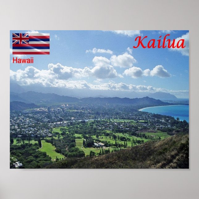 Poster Hawaii - Kailua - (Devant)
