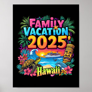 Poster Hawaii Summer Matching Trip Family Vacation 2025 V