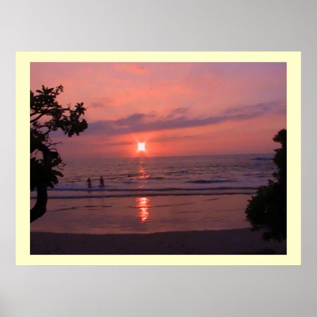 Poster Hawaii Sunset (Devant)