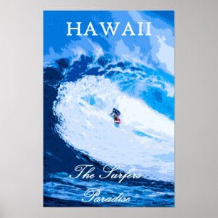 Poster Hawaii Surf Travel