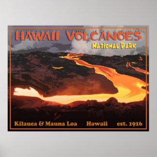 Poster Hawaii Volcanoes Nationa Park