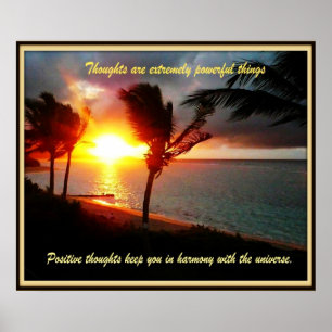 Poster Hawaiian Positive pensées