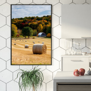 Poster Hay Bales En Automne