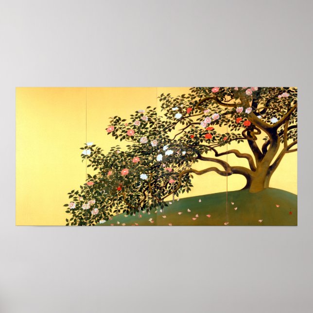 Poster Hayami Gyoshu Camellia Blossoms (Devant)