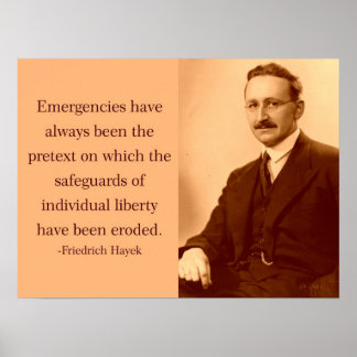 Poster Hayek sur les urgences