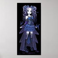 Poster "Haylee" Purple Tattoo Papillon Fée