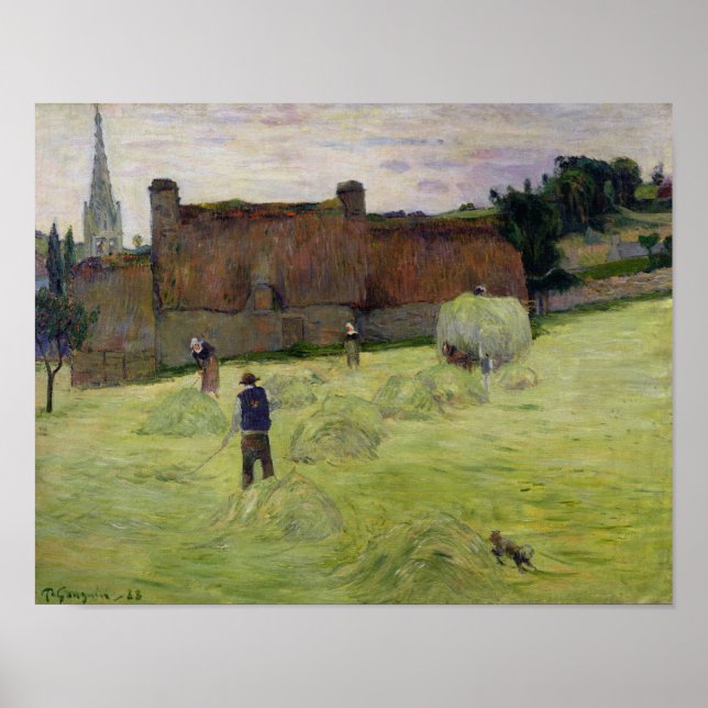 Poster Haymaking en Bretagne, 1888 (Devant)