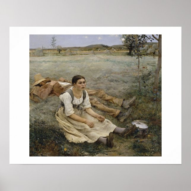 Poster Haymaking — Jules Bastien-Lepage (1877) (Devant)