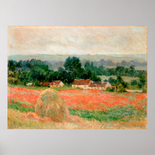 Poster Haystack à Giverny, Claude Monet