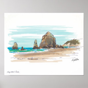 Poster Haystack Rock