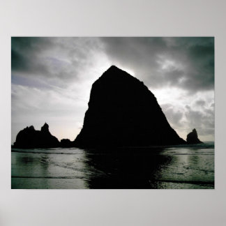 Poster Haystack Rock—Plage de Cannon, Oregon