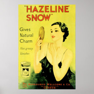 Poster HAZELINE NEIGE Cosmétique Face À La Crème Charme N