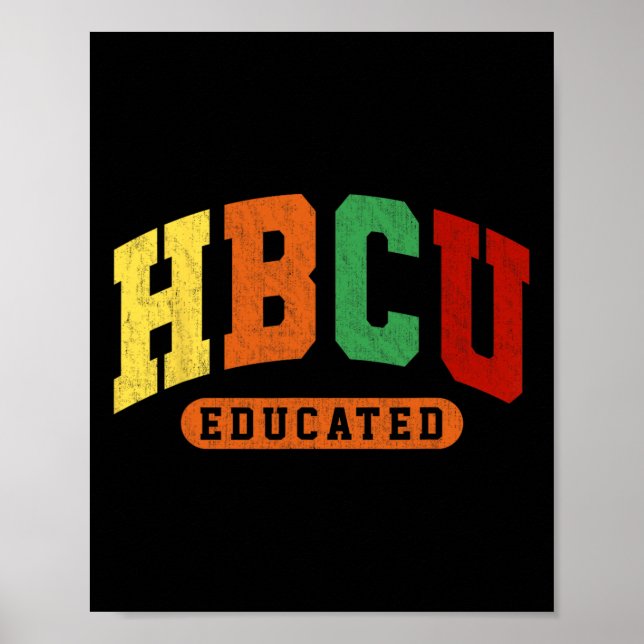 Poster Hbcu Histoire des Noirs Étudiants Étudiés Dizaine  (Devant)