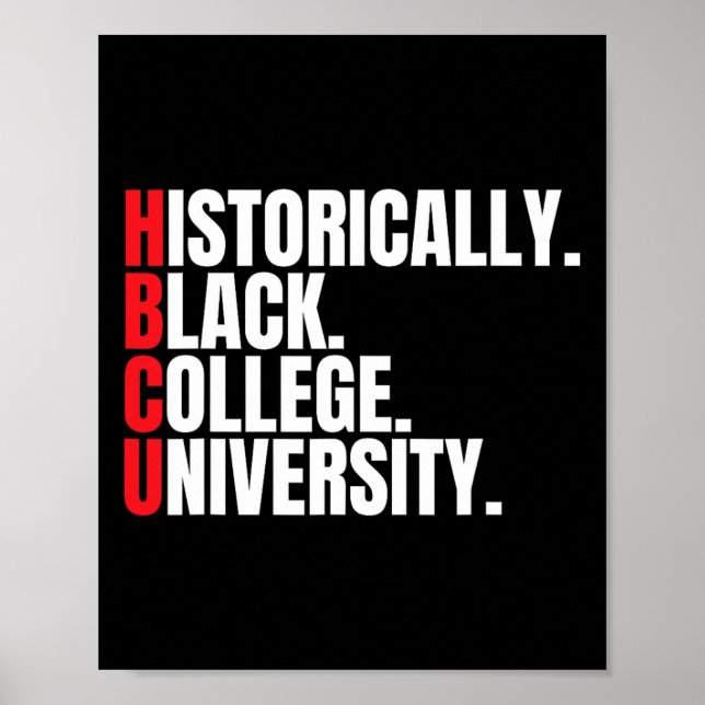 Poster Hbcu Historiquement Black College Et Universitaire (Devant)
