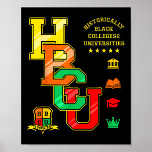 Poster Hbcu Vêtements Historiquement Collèges Noirs Unive