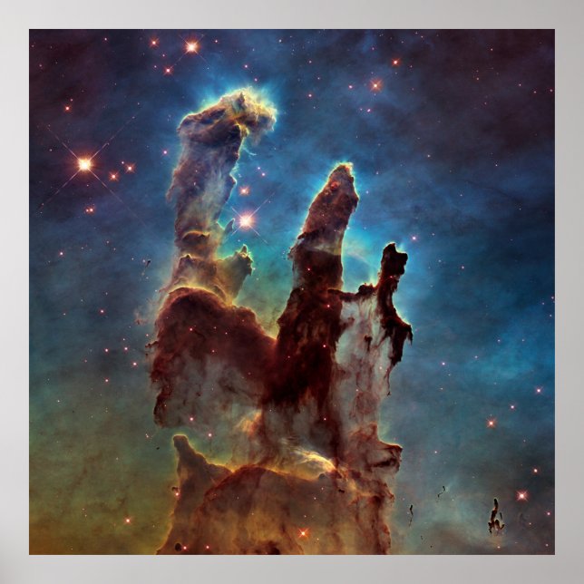 Poster HDR Eagle Nebula Piliers de la Création (Devant)