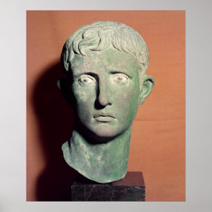 Poster Head from a full length statue of Emperor
