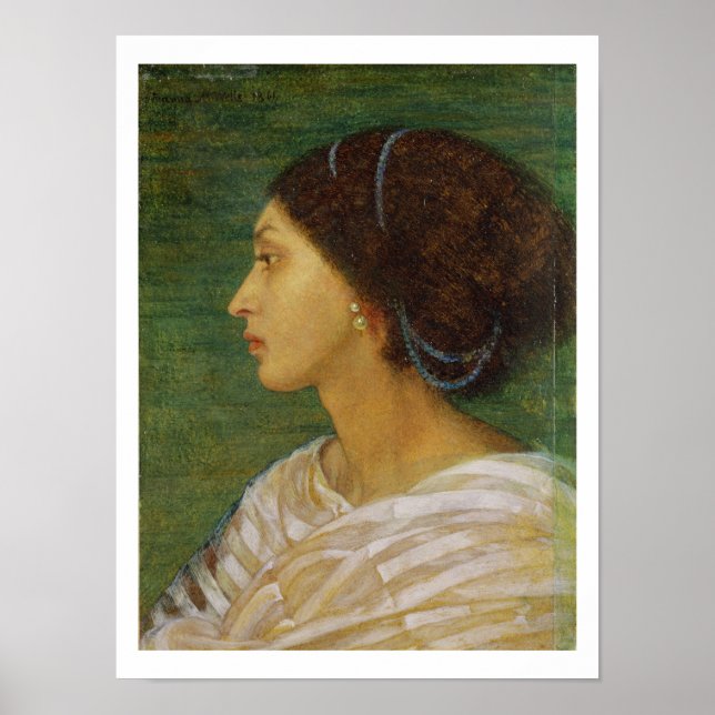 Poster Head of a Mulatto Woman, 1861 (oil on paper laid o (Devant)