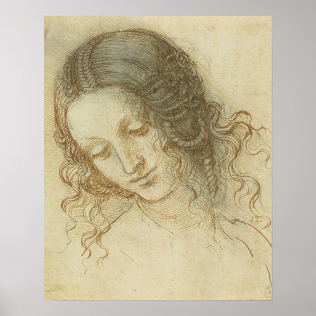 Poster Head of Leda Da Vinci (Devant)