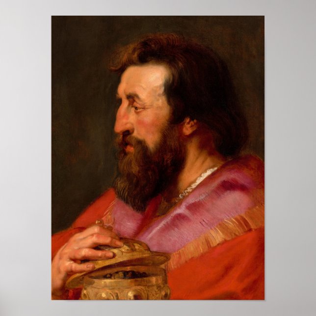 Poster Head of One of the Three Kings, Melchior (Devant)