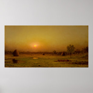 Poster Heade - Coucher de soleil sur un marais Newburypor