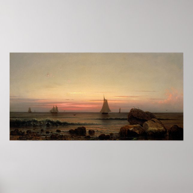 Poster Heade - Voile Au Large De La Côte 1869 (Devant)