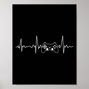 Poster Hearbeat Funny Vidéo Jeu Cadeaux Garçons Hommes Jo