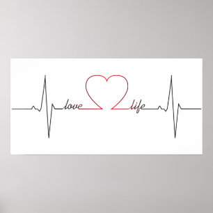 Poster Heart beat with love life