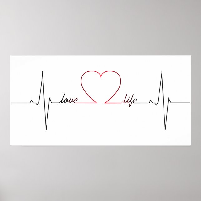 Poster Heart beat with love life (Devant)