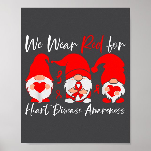 Poster Heart Disease Awareness Gnome  (Devant)