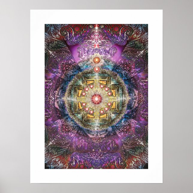 Poster Heart Mandala (Devant)