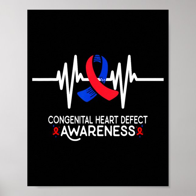 Poster Heartbeat Chd Congenital Heart Defect Awareness Mo (Devant)