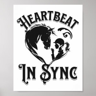 Poster Heartbeat In Sync Horse Et Rider Equestrio