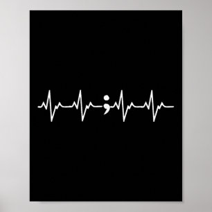 Poster Heartbeat Semicolon Prix de prévention du suicide