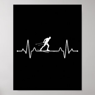 Poster Heartbeat Ski de fond Sports d'hiver