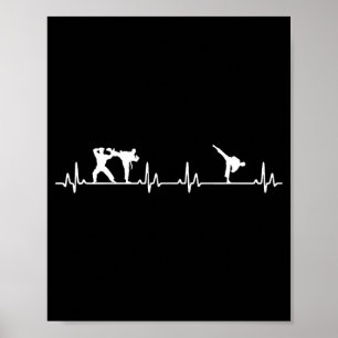 Poster Heartbeat Taekwondo pour les amateurs d'arts marti