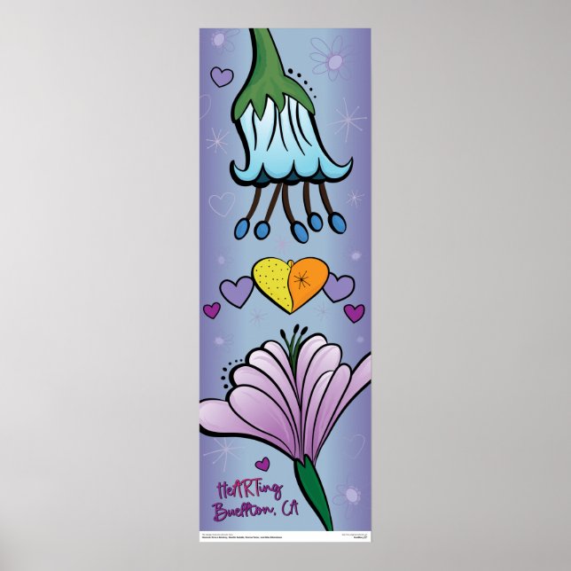 Poster - heARTing Flowers - Buellton.Art  (Front)