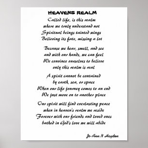 POSTER HEAVENS REALM POEM