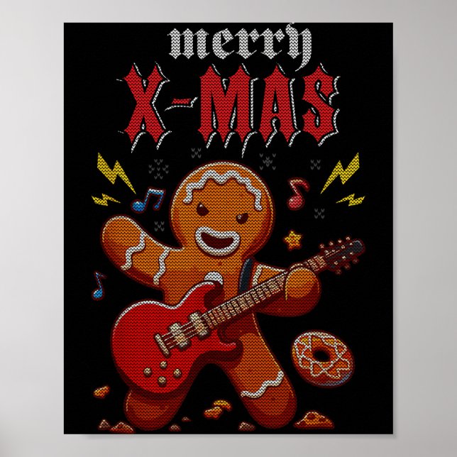 Poster Heavy Metal Christmas Sleigher Hail Santa Claus Ro (Devant)