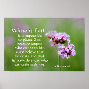 Poster Hébreux 11:6 Il récompense ceux qui le cherchent, 