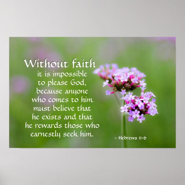 Poster Hébreux 11:6 Il récompense ceux qui le cherchent,  (Devant)