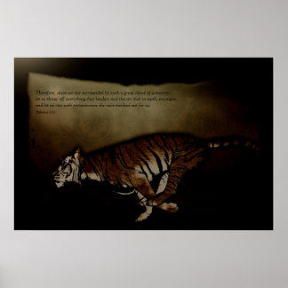 Poster - Hebrews 12:1 - Let us Run!  Inspirational