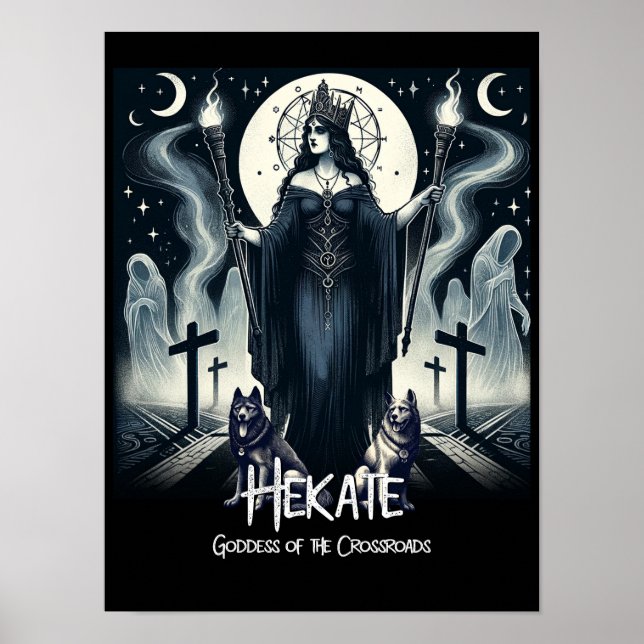 Poster Hécate Déesse des Carrefours Esprits Fantomatiques (Devant)
