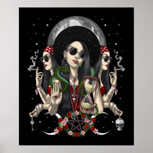 Poster Hecate Triple Déesse Lune